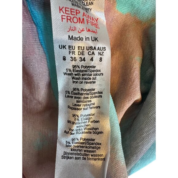 PrettyLittleThing Multicolor Maternity Abstract Print Cowl Neck Maxi Dress NWT - Picture 16 of 16